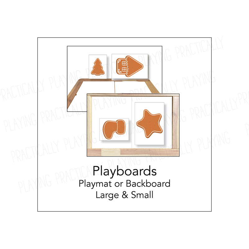 Gingerbread Playmats Versa Pack: 10 Large Printable Inserts or Playmats, 10 Small Printable Inserts or  Inserts, 10 Printable Playmats PLUS 10 Large Printable Cards