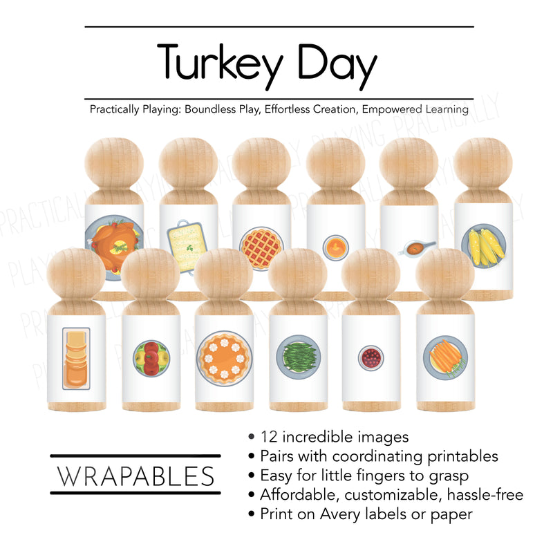 Turkey Day Action Pack: Printable Inserts and Loose Parts