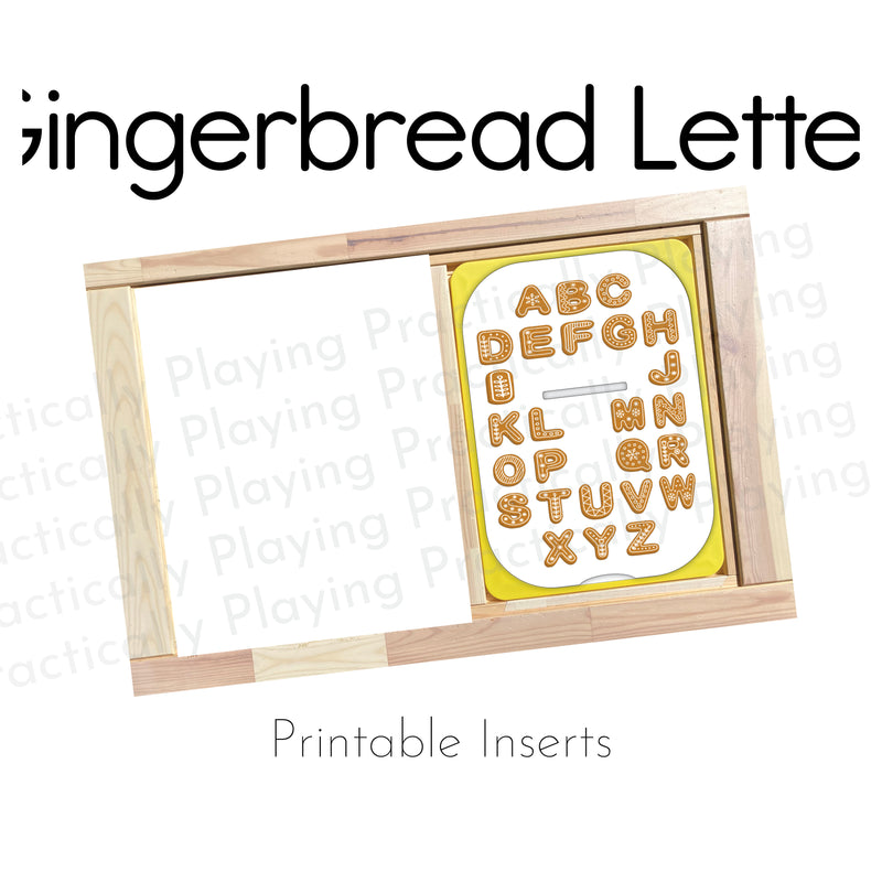 Gingerbread Letters Action Pack: Printable Inserts and Loose Parts
