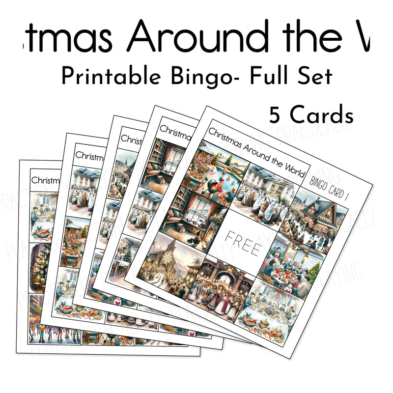 Christmas Around the World Game Essentials Pack: Printable Insert, Game and Loose Parts Pack