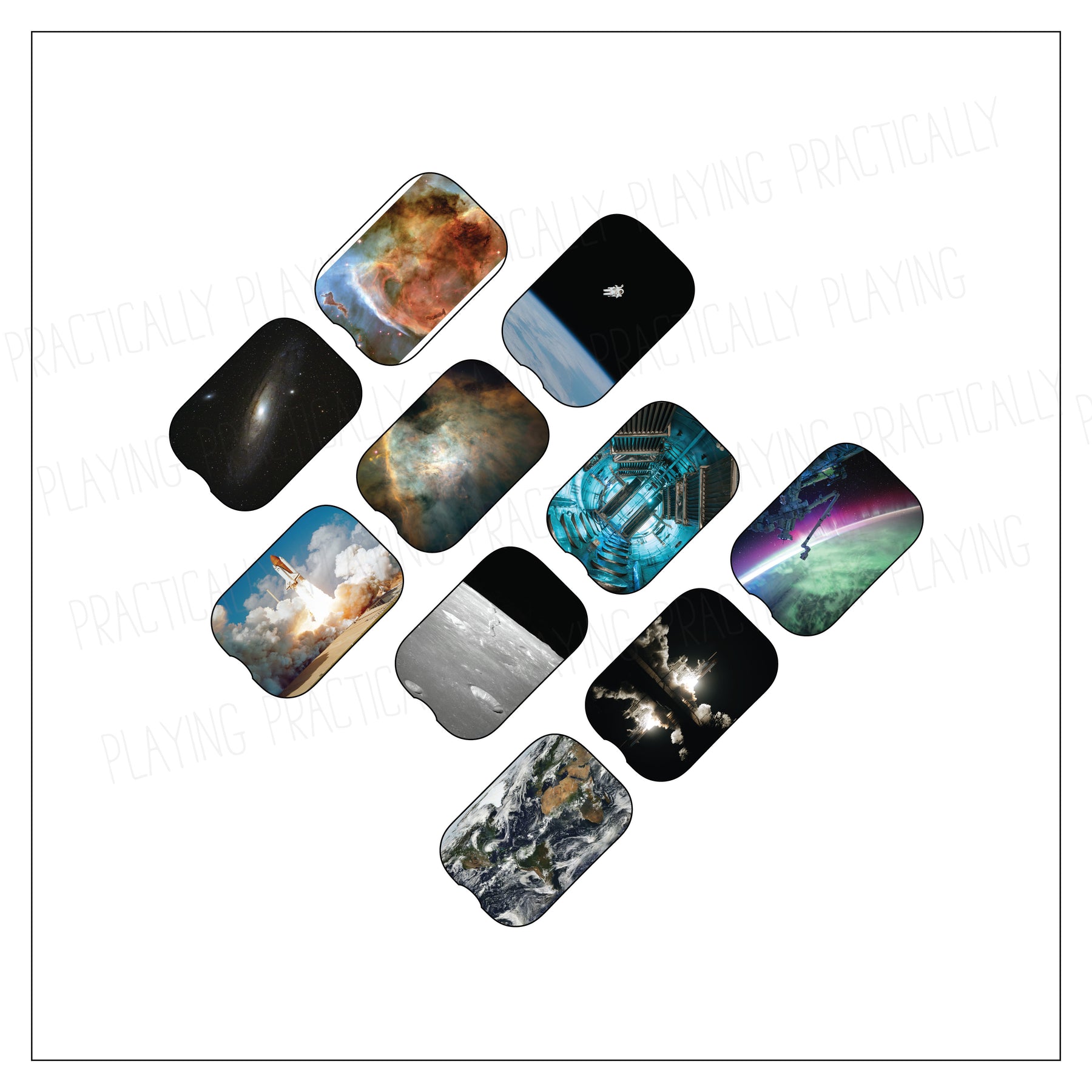 Space Exploration Versa Pack: 10 Large Printable Inserts, 10 Small Pri ...