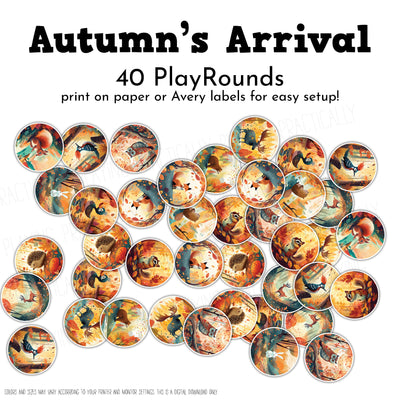 Autumn's Arrival Game Essentials Pack: Printable Insert, Game and Loose Parts Pack