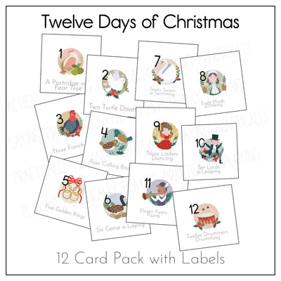 12 Days of Christmas Game Essentials Pack: Printable Insert, Game and Loose Parts Pack
