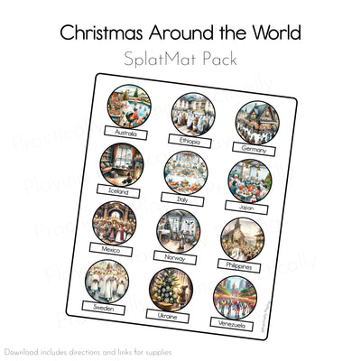 Christmas Around the World Game Essentials Pack: Printable Insert, Game and Loose Parts Pack