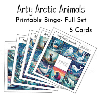 Arty Arctic Animals Game Essentials Pack: Printable Insert, Game and Loose Parts Pack