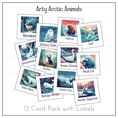 Arty Arctic Animals Game Essentials Pack: Printable Insert, Game and Loose Parts Pack