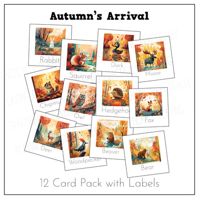 Autumn's Arrival Game Essentials Pack: Printable Insert, Game and Loose Parts Pack