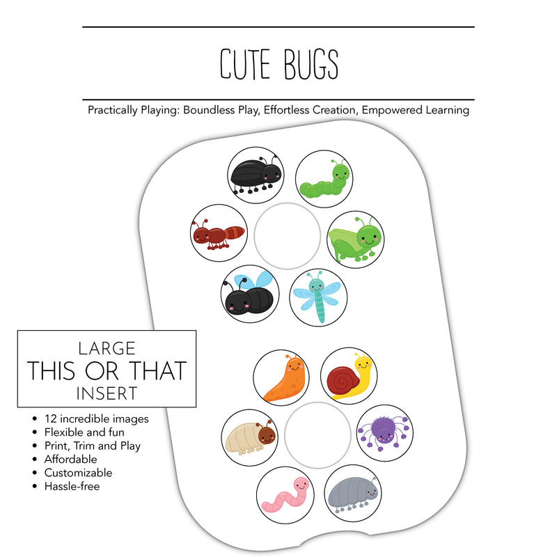 Cute Bugs Action Pack: Printable Inserts and Loose Parts VIP ONLY