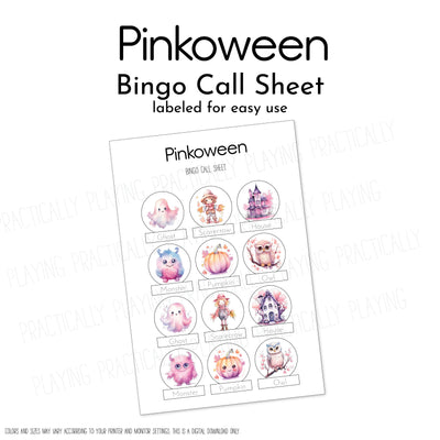 Pinkoween Game Essentials Pack: Printable Insert, Game and Loose Parts Pack VIP ONLY