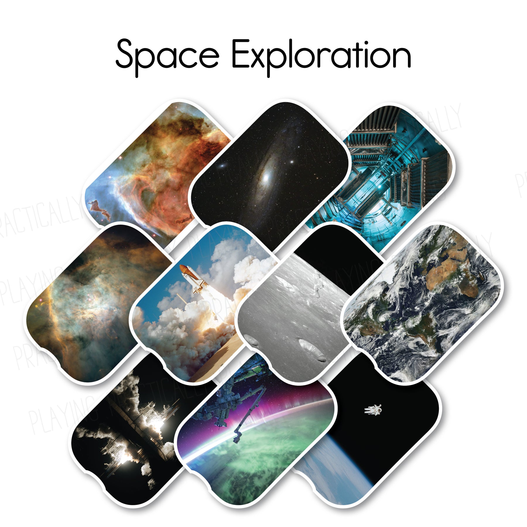 Space Exploration Versa Pack: 10 Large Printable Inserts, 10 Small Pri ...