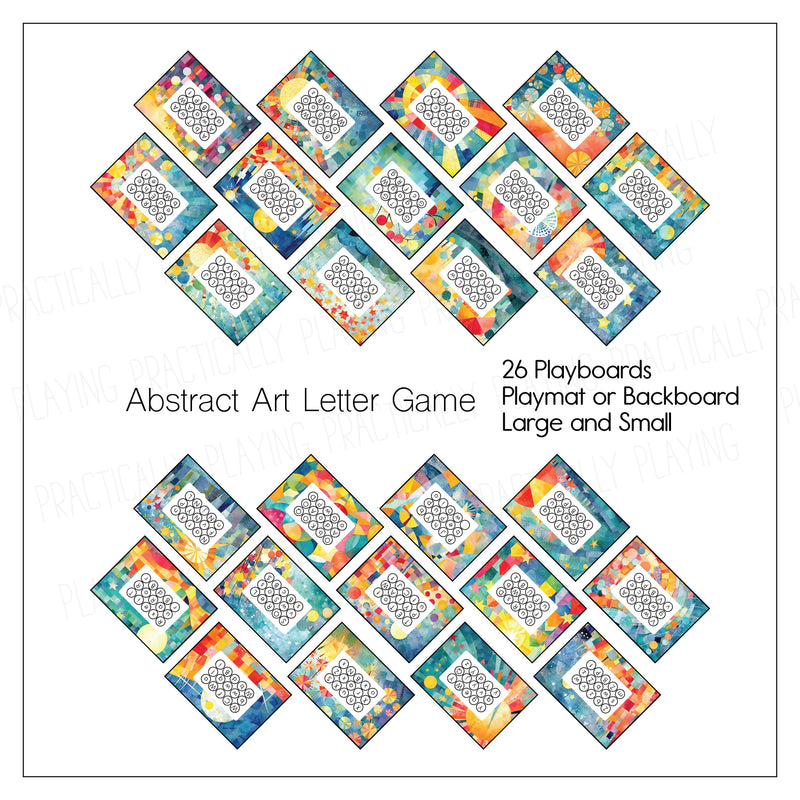 Abstract Art Game Versa Mega Pack: 26 Large Printable Inserts and 26 Printable Cards