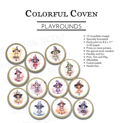 Colorful Coven Action Pack: Printable Inserts and Loose Parts