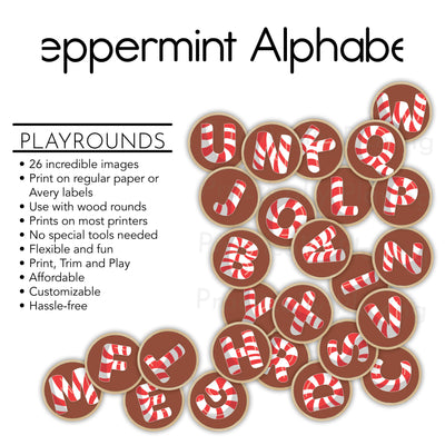 Peppermint Alphabet Action Pack: Printable Inserts and Loose Parts (Gingerbread house supplement)