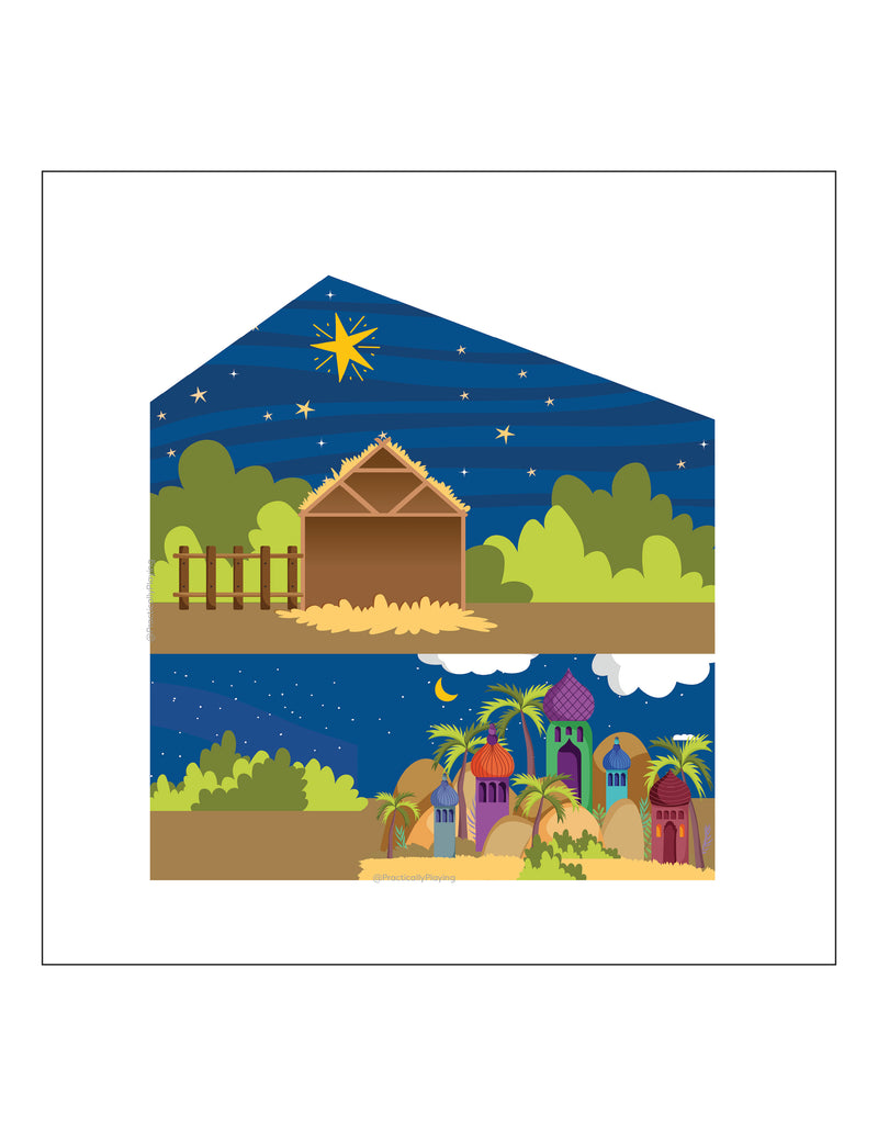 Nativity Flisat Dollhouse Printable Insert
